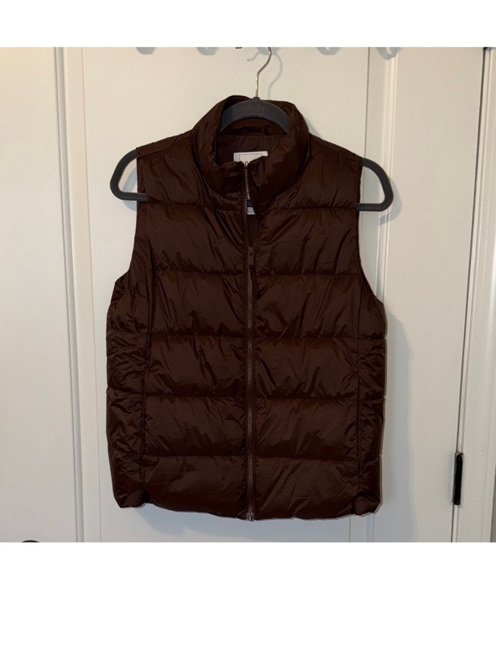 Gap Factory Cold Control puffer vest in Chocolate Bar